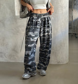 Camouflage Lettering Jogger Pants