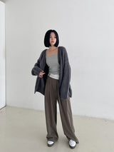 アルパカウールボクシーカーディガン / Alpaca wool boxy cardigan (4color)