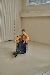 フェイクファーショートコート/FAKE FUR SHORT COAT_ORANGE