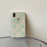 understand lettering jelly case green