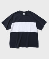 インサイズドカラーブロックTシャツ/Incised Color Block Tee (Navy)