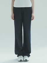 サマーワイドデニムパンツ / W1016 SUMMER WIDE DENIM PANTS_DEEP BLUE