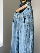 ブロックデニムパンツ / Block Medium Blue Denim