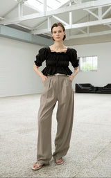 Magnolia puffy cotton blouse (6569462497398)