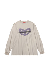  BLUR HEART LONG SLEEVE_BEIGE