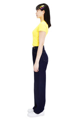 90sベアクロップスパンショートスリーブTシャツ/90s bear crop span short sleeve t-shirts (yellow)