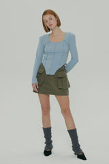  CARGO MINI SKIRT / KHAKI