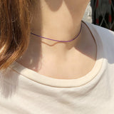 BASIC LEATHER Necklace (12color) (6655478825078)