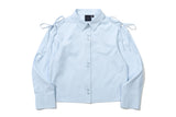 ショルダーオープンリボンシャツ / SHOULDER OPEN RIBBON SHIRT_SKY BLUE