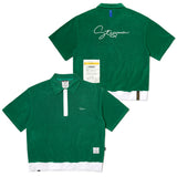23 テリーカラージッパーショートスリーブ / 23 TERRY COLLAR ZIPPER SHORTSLEEVE WHITE / GREEN