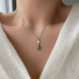 シンプルハートコインユニークネックレス/sehi Simple Heart Coin Unique Necklace