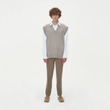 LAMBSWOOL V NECK KNIT VEST_MOCHA (6611351208054)