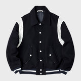 WOOL BLENDED VARSITY PADDING JACKET (NAVY) (6627481419894)