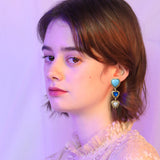 triple heart drop earrings (6565958025334)