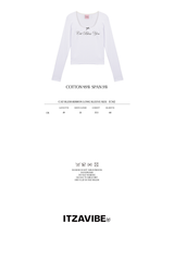 キャットブレスリボン長袖Tシャツ - WHITE