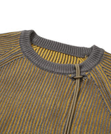 ダブリンリバーシブルルーズフィットラグランニット / dublin reversible loose fit raglan knit yellow grey