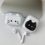 Sketch Some Cat Black AirPods Case_Matt