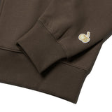 チェリーケーキ柄ジップアップフーディー／CHERRY CAKE PATTERN ZIP UP HOODIE [BROWN]