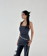 Tube Top Strap Mini Dress & Long T-shirt