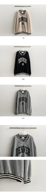 Deover Boxy Color Fleece Neck Sweatshirt