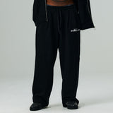 ツータックワイドスウェットパンツ/TWO TUCK WIDE SWEAT PANTS-BLACK