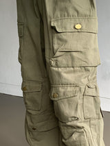 ポケットコットンロングワイドカーゴパンツ / Pruto Pocket Cotton Long Wide Cargo Pants