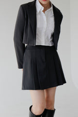 グランドプリーツスカート/Ground Pleated Skirt (2color)