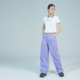ラビットエモジクロップTシャツ / PURPLE RABBIT EMOJI CROP T-SHIRT