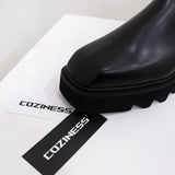 4cm up カウハイドスクウェレトチェルシーブーツ / 4cm up Cowhide Squareto Chelsea Boots