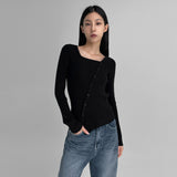 [MADE] Daan Square Neck Diagonal Knit