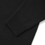 キルシーミドルチェリーハイネックニット／UNI MIDDLE WHITE CHERRY ROUND KNIT SHIRT KA [BLACK] (6597397119094)