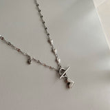 トグルバーハート2ウェイネックレス/ssgh toggle bar heart two-way necklace
