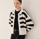 クラシッククランブルカーディガン/Classic crumble cardigan_stripe