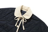 リボンタイキルティングジャケット/RIBBON TIE QUILTING JACKET_NAVY