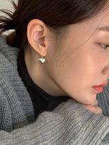 [92.5silver] フックハートピアス