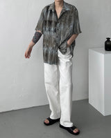 EV クラックタイダイ半袖シャツ / EV Crack Tie Die Short-Sleeved Shirt (2 colors)