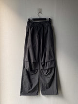 Rap string pintuck nylon pants 2C