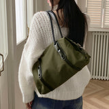 Modic Leather Coloring Nylon Shoulder Bag
