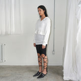 キャリーロングノースリーブトップ / CARRIE LONG SLEEVELESS TOP (WHITE,CHARCOAL,BLACK)