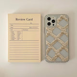 CROCHET NET PHONE CASE_IVORY