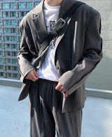 シティボーイダメージブレザー (2 color) (6678008692854)