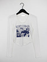 カットクロップTシャツ / Cut Crop T-shirt (3color)