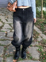 Plant wide denim pants 