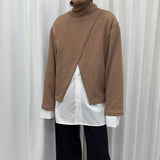 ツーウェイスリットニットウェア/OW Two-way Slit Turtleneck Knitwear (3 colors)