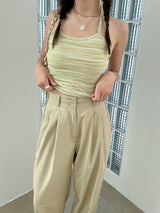 クリープクロップスリーブレス / Crepe Crop Sleeveless (5color)