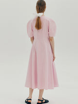 Uネックフレアドレス / U neck flare dress - Pink