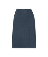 [NF] WRINKLE SLIT LONG SKIRT (DEEP BLUE)_F22QD318