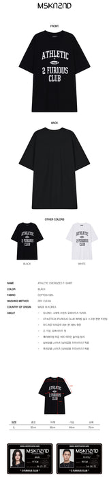 アスレチックオーバーサイズTシャツ /ATHLETIC OVERSIZED T-SHIRT BLACK