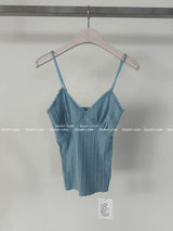 6 color lace strap-adjustable sleeveless shirt