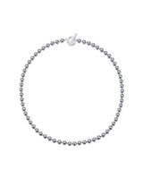 パールトグルネックレス / Pearl Toggle Necklace-BLACK